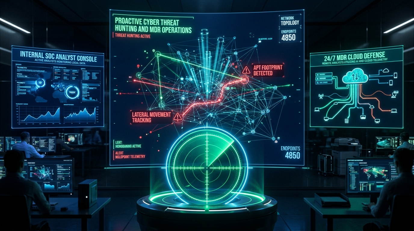 فرایند پایش و شکار تهدیدات Threat Hunting در مرکز عملیات امنیت SOC و سرویس MDR